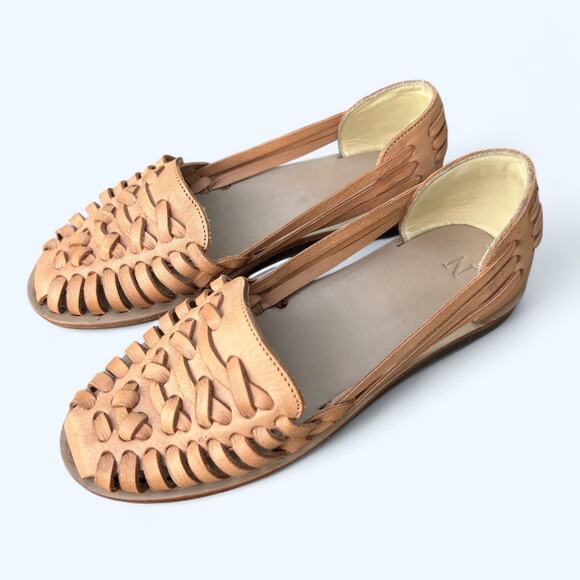NEW Nisolo Leather Huarache Sandals Slip on Woven Fisherman Flats size 6 - Picture 3 of 12